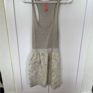 Eight Sixty Gray and Gold Mini Dress